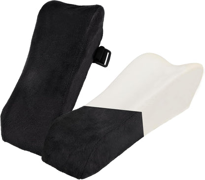 THARAHT 2pcs Ergonomic Blue Mesh Gel Memory Foam Armrest Support Pillow Anti Slip Adjustable Office Chair Games Home Wheelchairs