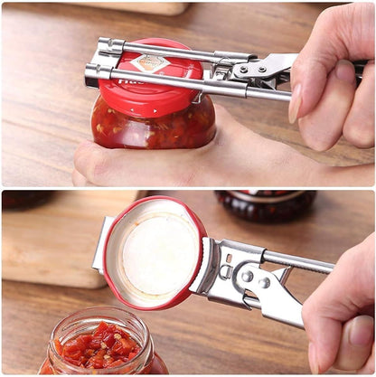 Master Jar & Bottle Opener,Adjustable Multifunctional Stainless Steel Can Opener Jar Lid Gripper,Manual,Kitchen Accessories（Silver)