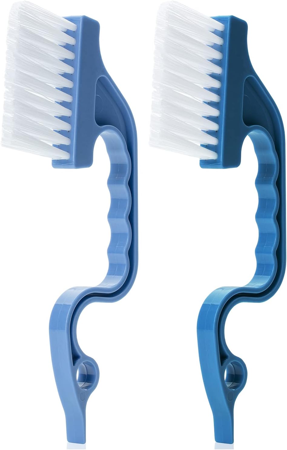 Slick- Window Track Cleaning Brush, 2 Pack, Yellow/Purple Ergonomic Handle, Built-in Scraper, Multipurpose, Window Track Cleaning Tools
