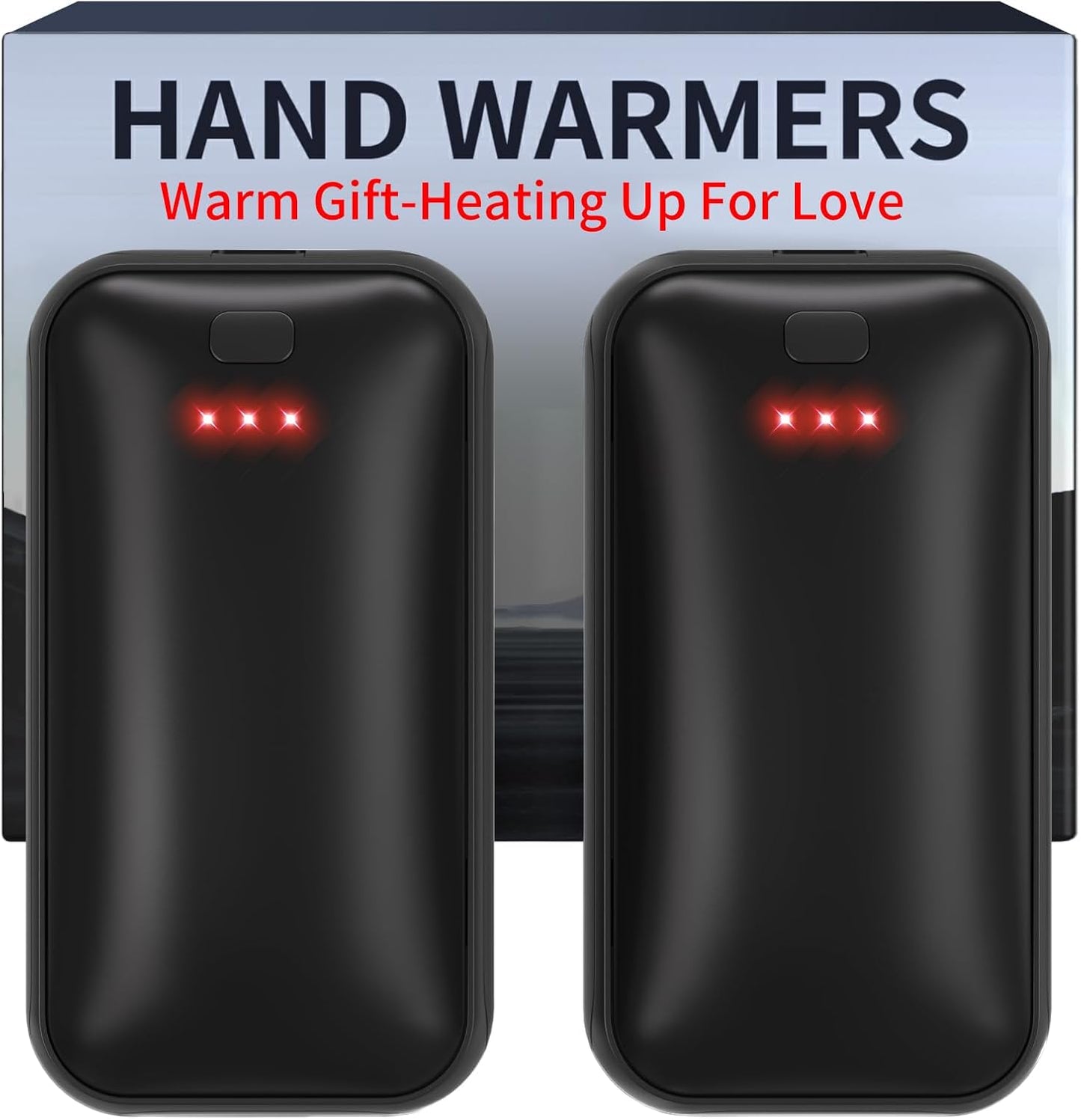 Lerat Hand Warmers Rechargeable 2 Pack, Portable Electric Hand Warmer Max 131℉, Reusable Slim Pocket Heater Handwarmers, Gifts for Men, Women, Outdoor, Golf, Camping, Hunting Essentials