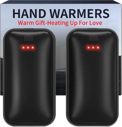 Lerat Hand Warmers Rechargeable 2 Pack, Portable Electric Hand Warmer Max 131℉, Reusable Slim Pocket Heater Handwarmers, Gifts for Men, Women, Outdoor, Golf, Camping, Hunting Essentials