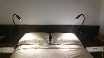 Wall Mounted LED Reading Lamp Focused 25° Spotlight for Bedroom headboard Marine Cabin Boat Yacht Interior Light Hotel Suite Hospital Patient Room Bedside Sconce 4.92ft Cord
