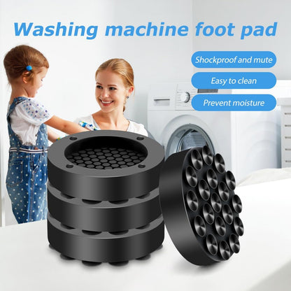 4pcs Anti Vibration Pads for Washing Machine, Anti Vibration Washing Machine Support, Scratch Resistant Stabilizer Stable For Washing Machine Anti Vibration Pad(COLOR:Black)