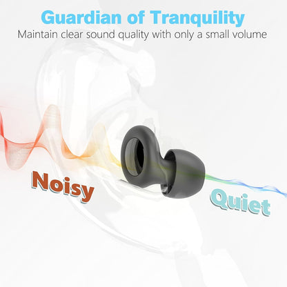 Ear Plugs for Sleeping Noise Cancelling – 30dB Reusable Silicone Earplugs with 8 Ear Tips & Case, Ideal Sleep Ear Plugs, Soft & Cozy Hearing Protection for Sleep, Concerts, Work, Travel & Focus
