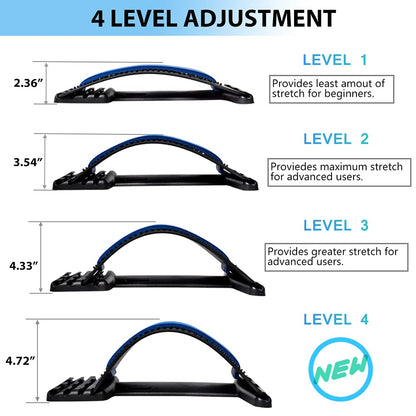 JUMPOW Back Stretcher for Lower Back Pain Relief,3 Level Lumbar Board