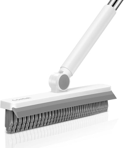 SetSail Grout Cleaner Brush with Long Handle, V-Shaped Floor Scrub Brush | Swivel Grout Brush Stiff Bristle Floor Grout Scrubber for Bathroom, Tile Line, Crevice, Kitchen, Wall, Deck, Garage