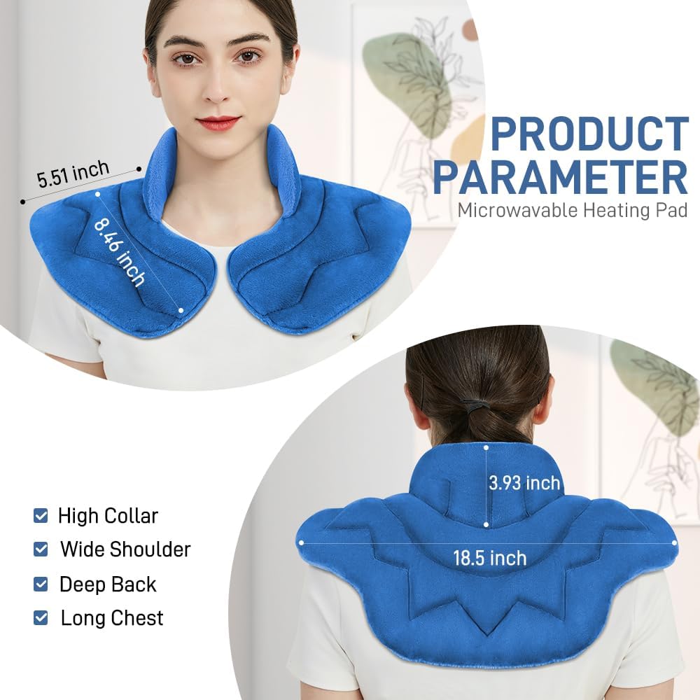 Microwave Heating Pad for Pain Relief, 8 x 18 Grey