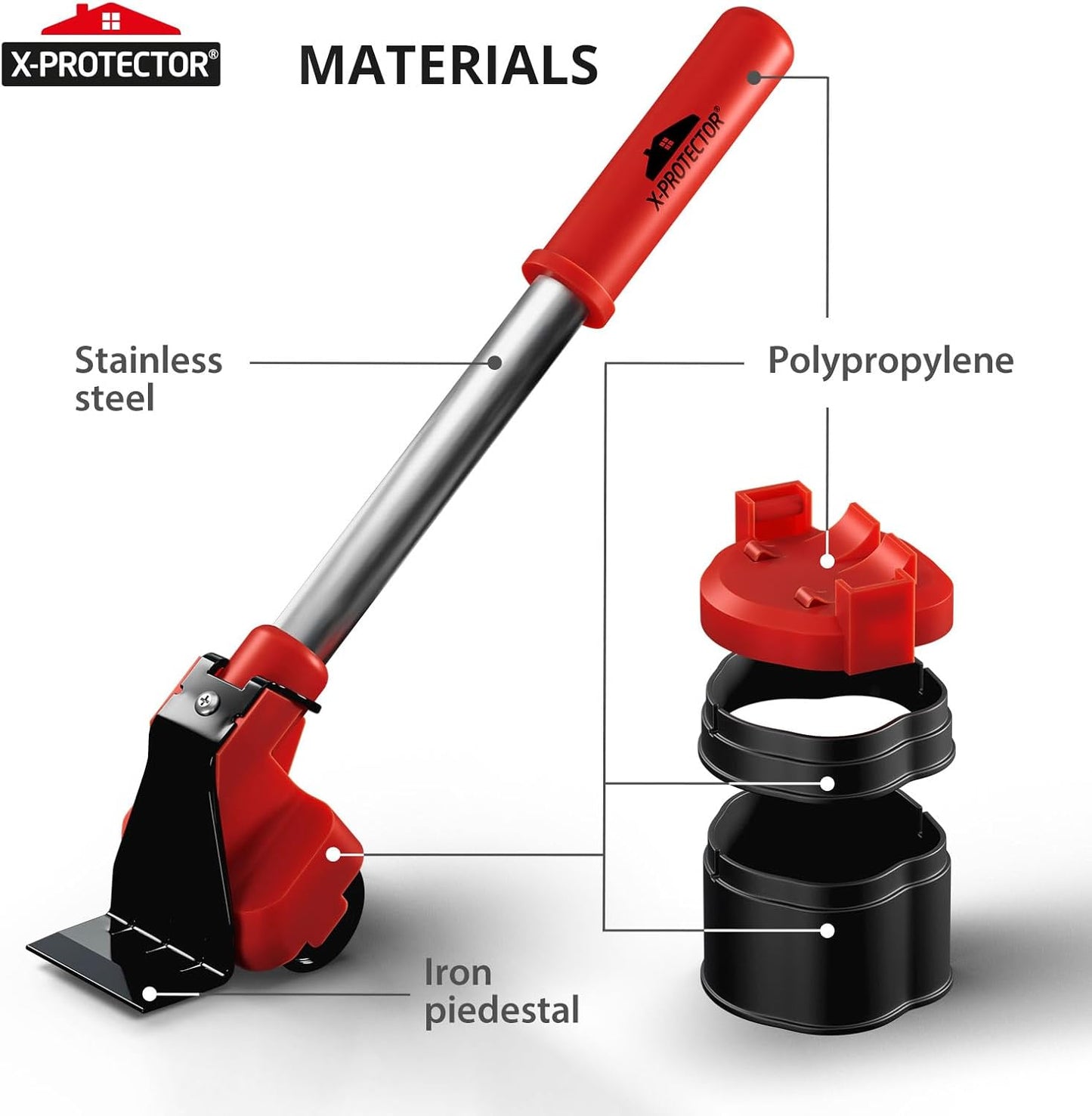 X-Protector Furniture Lifter Tool - Premium Furniture Jack Lifting Tool | Lift Furniture Easily - Appliance Lifter with 4.3" Adjustable Height - Ideal Jack to Lift Furniture Easily with No Effort