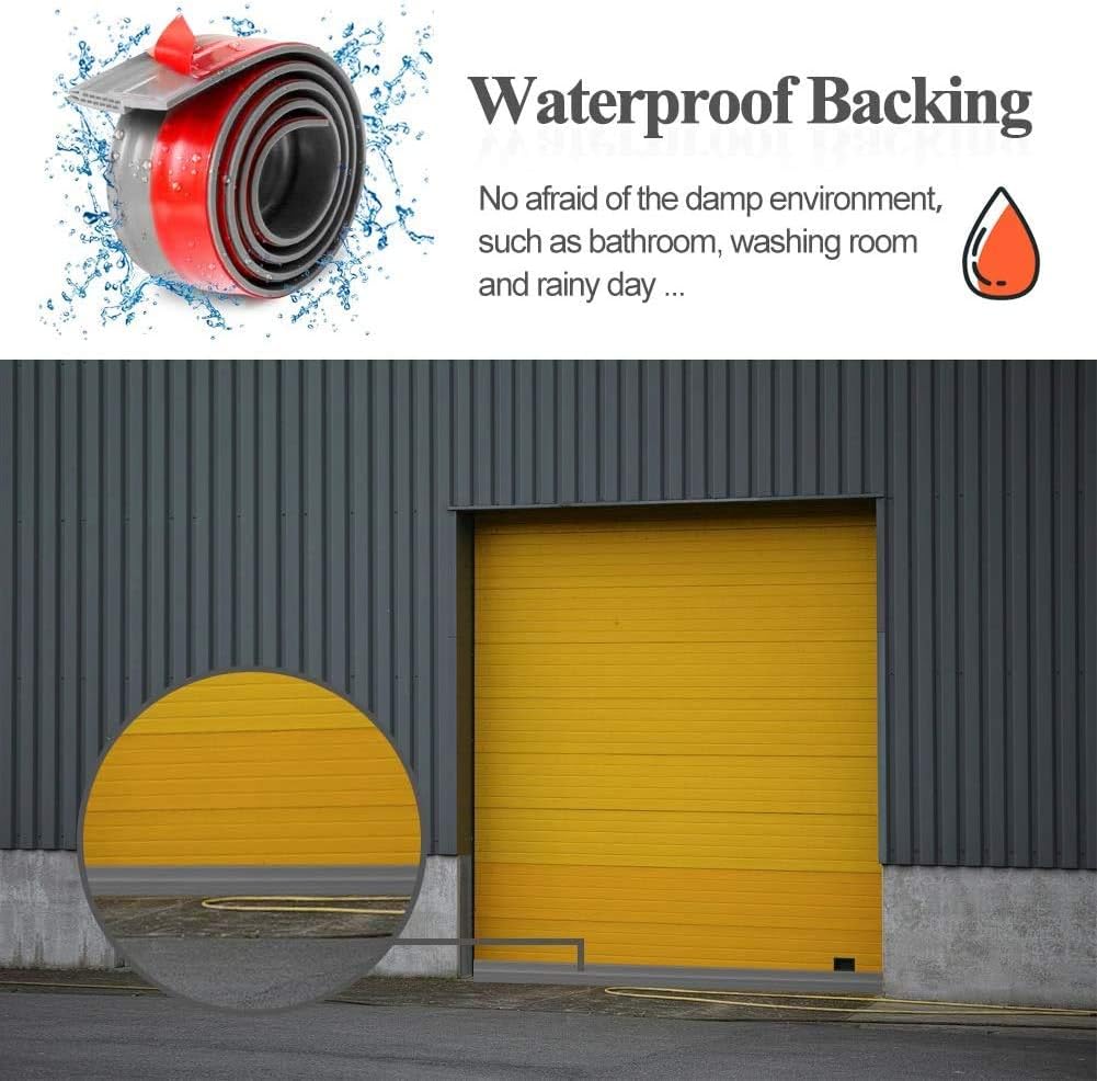 Huge Gap Door Draft Stopper,3.4" W x 39" L Widened Rubber Door Sweep, Black | Designed for Large Gaps - Self-Adhesive Weather Seal Blocks Drafts, Dust, Noise & Bugs, Works on Interior & Exterior Doors