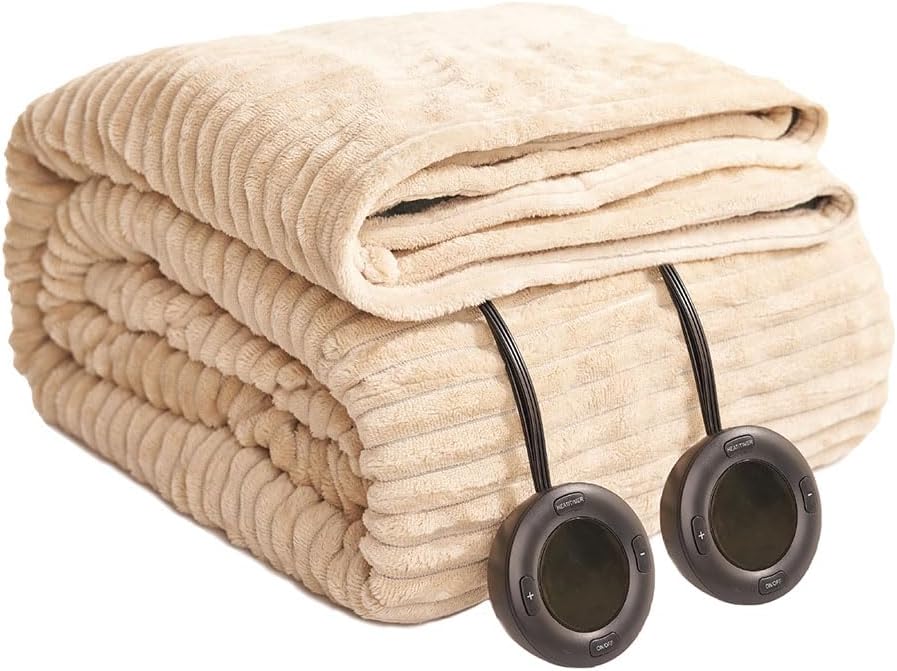 Heated Blanket 50x60”, 3 Hours Auto-Off Electric Blanket, Grey