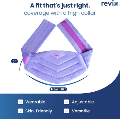 REVIX Microwave Heating Pad for Back, Wearable Moist Heat Waist Wrap, Gray | Wearable Microwave Heating Pad, Waist Wrap With Flaxseed & Clay Beads for Moist Heat Therapy and Hands-Free Use