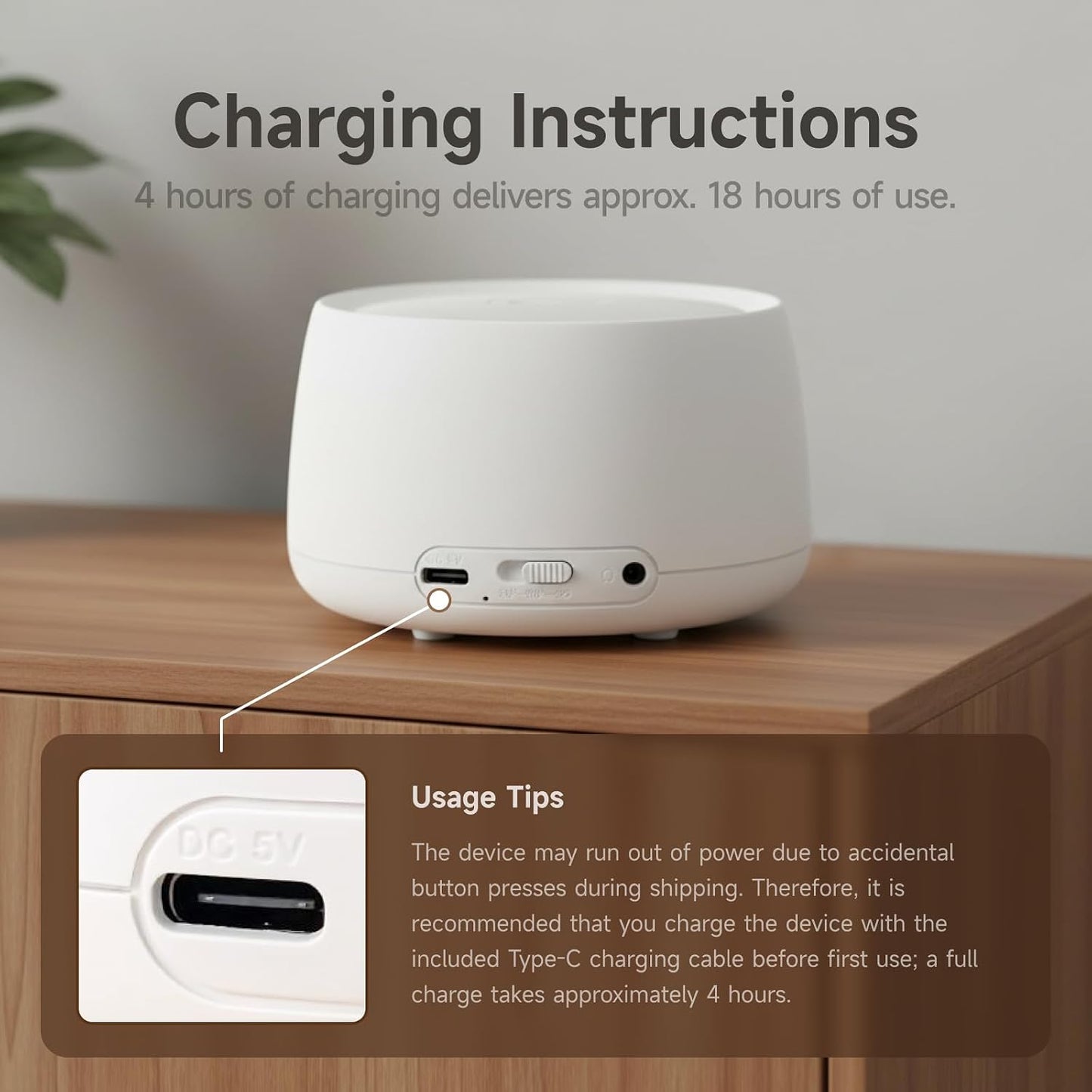 White Noise Machine,Sound Machine for Sleeping,Sleep Aid for Adults Baby,18 Non-Looping Sounds,ZenNap App Included 500+ Hi-Fi Audios,8-Sounds Mixing,Office,Travel,Home