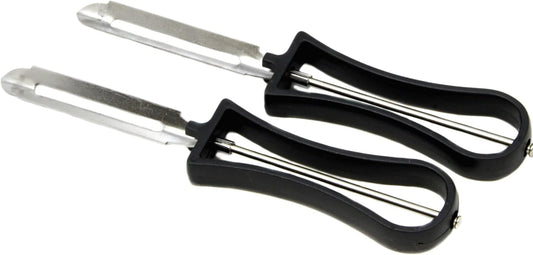 Chef Craft Classic Stainless Steel Blade Vegetable Peeler, 6 inches in length, Black