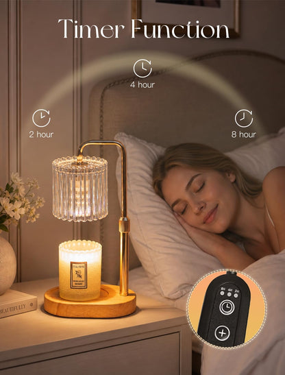Candeldo Candle Warmer Lamp with Timer: Black Wax Melt Warmer