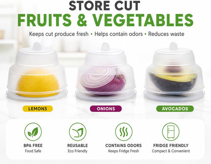 Dependable Industries inc. Essentials Lemon Keeper Container Onion Saver Avocado Holder Silicone Collapsible Produce Saver Food Storage BPA Free