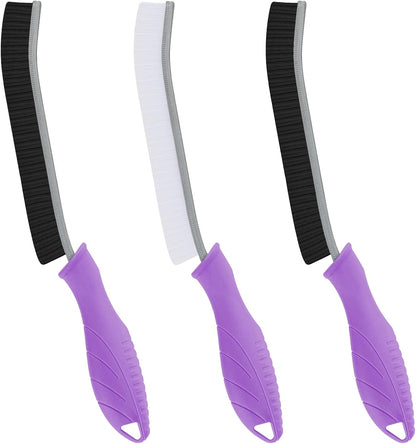FOOGWEE Hard Bristle Crevice Cleaning Brush - Cleaning Tools for Household Use, Multifunctional Gap Cleaning Supplies for Kitchen, Bathroom, Toilet, Window, Vehicle, Faucets, Grout, Home (Black)