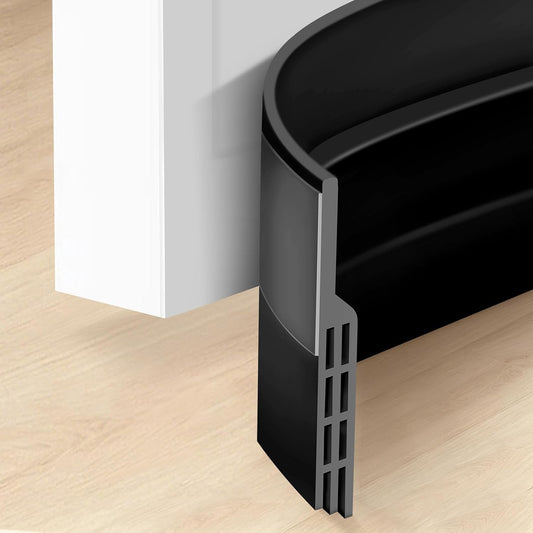 Silicone Under Door Draft Stopper for Interior & Exterior Doors | Strong Adhesive, Adjustable, Soft Door Sweep for Door Bottom, Easy Removal without Residue, Surface-Safe, Fits Any Door Gap
