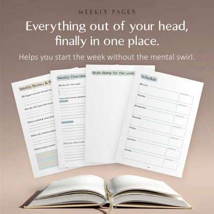 The ADHD Planner for Adults - Undated Daily & Weekly ADHD Journal for Disorganized People, 90 Days - Habit Tracker, Record Emotions & Mood - Academic Goals - Structure & Focus for Adults Brains