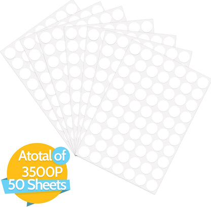 3500 Pieces Dot Stickers, 3/4 inch Color Coding Labels, 10 Color Circle Price Stickers for Office Classroom Student