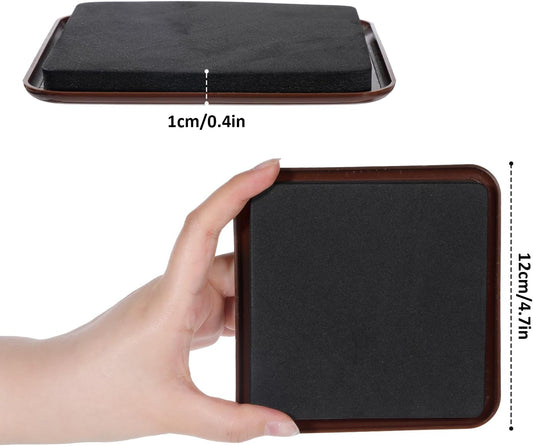 Reusable Heavy Duty Furniture-Sliders 4.7 Inch Furniture Sliders Square Felt Furniture Slider for Carpeted Floors Safeguard Carpeted Floors Hardwood Floor (4 PCS)