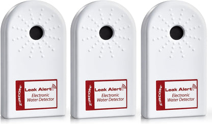 Zircon® Leak Alert™ Water Leak Detector, Loud 90 dB Water Alarm | Detect leaks before costly water damage near water heaters, appliances and plumbing fixtures; no setup required