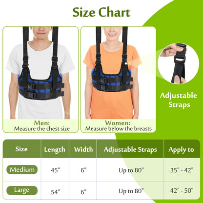 Back Stretcher, Lumbar Traction Device, Spine Decompression Belt for Pain Relief, Spinal Back Stretcher Belt, Thoracic Spinal Decompression Harness, Portable Stretching Device (Medium)
