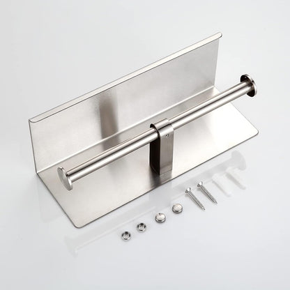 Double Toilet Paper Holder with Shelf Brushed Nickel Toilet Paper Holder Wall Mounted
