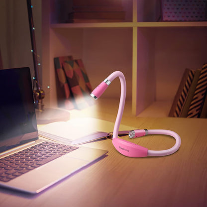 Neck Book Light LED Reading Lamp USB-C Rechargeable, Hands Free, 4 LED Bulbs, 4 Adjustable Brightness, for Reading in Bed or Reading in Car (Green)