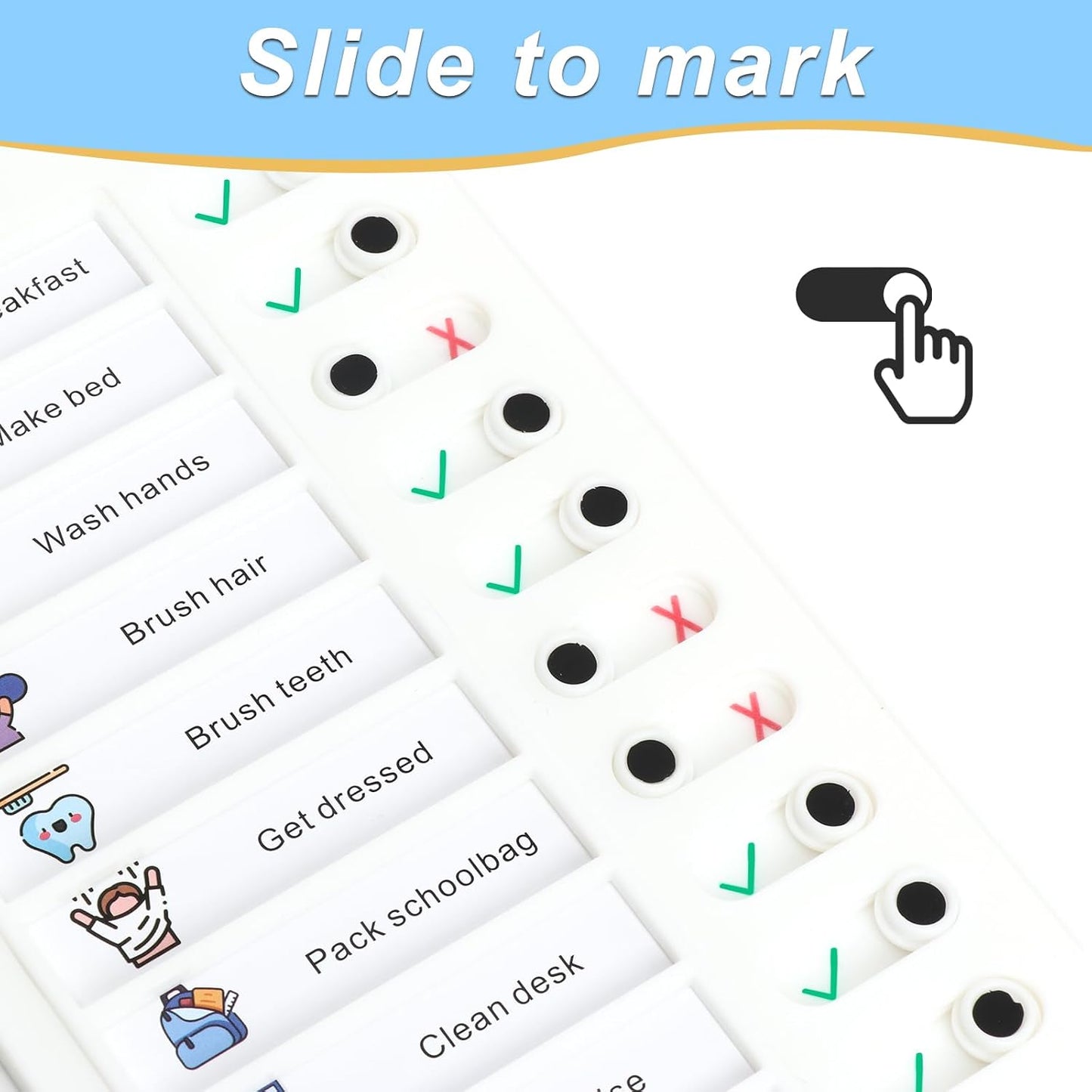Chore Chart for Multiple Kids, ADHD Tools Checklist Board Routine Schedule (to Do List)