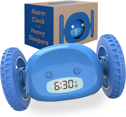 CLOCKY Alarm Clock on Wheels – Loud Rolling Alarm Clock for Heavy Sleepers