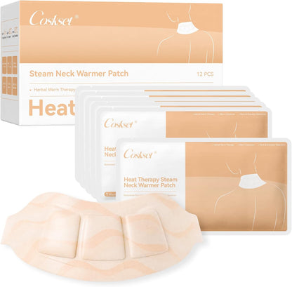 Disposable Self-Heating Steam Neck Pad, Portable Heating Wrap for Neck Comfort & Muscle Relaxation, Unisex for Home, Office & Outdoor Use, 7 Pack
