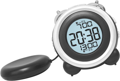Vibrating Alarm Clock for Heavy Sleepers, Loud Alarm Clocks with Multiple Alarms Customizable Setting, Digital Alarm Clocks for Bedrooms, Extreme Bed Shaker Alarm Clock for Deeply Sleeper ﻿