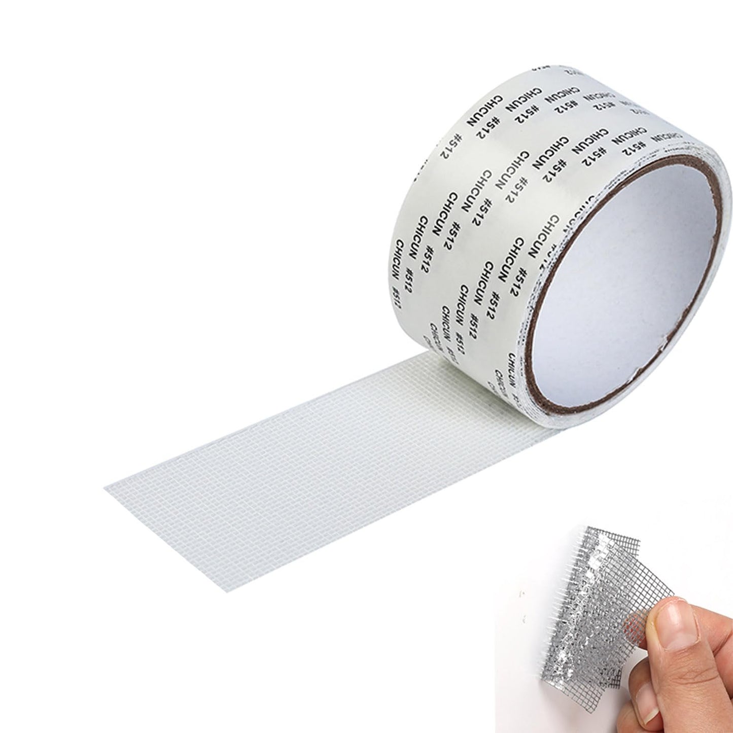 Black Window Screen Repair Tape（2" W×80" L） Strong Adhesive Screen Repair Tape Fiberglass Screen Tape Mesh Repair for Covering Windows or Doors Pet Mesh Cage Tears Holes