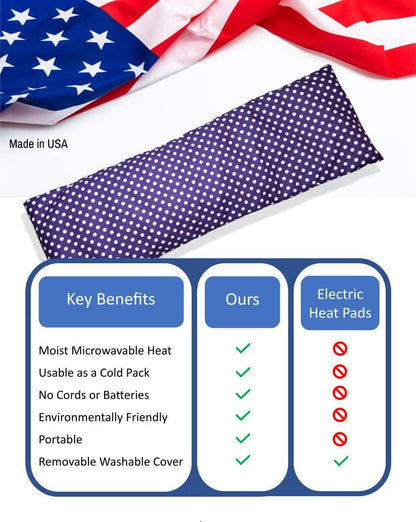 Microwavable Corn Filled Heating Pad and Cold Pack/Washable 100% Cotton Cover (Cross Hatch - Mint, 7.5in W x 11in L)