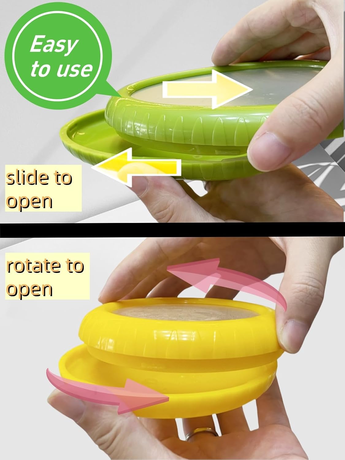 Silicone Avocado Saver Onion Storage, Set of 4 Reusable Fruit Containers for Fridge,Airtight Fresh Vegetable Keeper for Garlic, Onions, Lemon Freshness Box