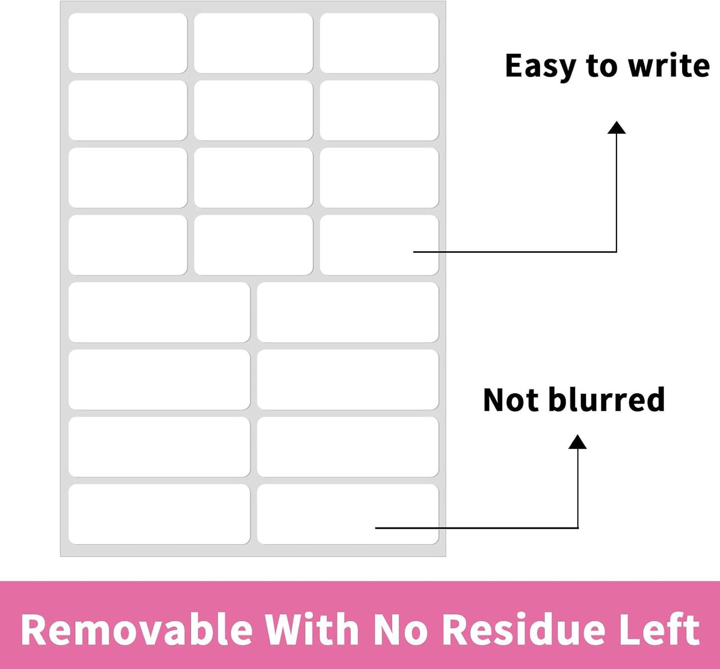 1000 Blank Removable Freezer Labels, Blank Removable Labels Water Oil Resistant with Perforation Line for Food Containers Jars Pantry Organization (Each Measures 1x 3 Inch)
