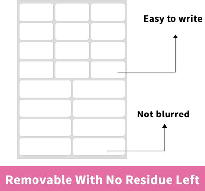 1000 Blank Removable Freezer Labels, Blank Removable Labels Water Oil Resistant with Perforation Line for Food Containers Jars Pantry Organization (Each Measures 1x 3 Inch)