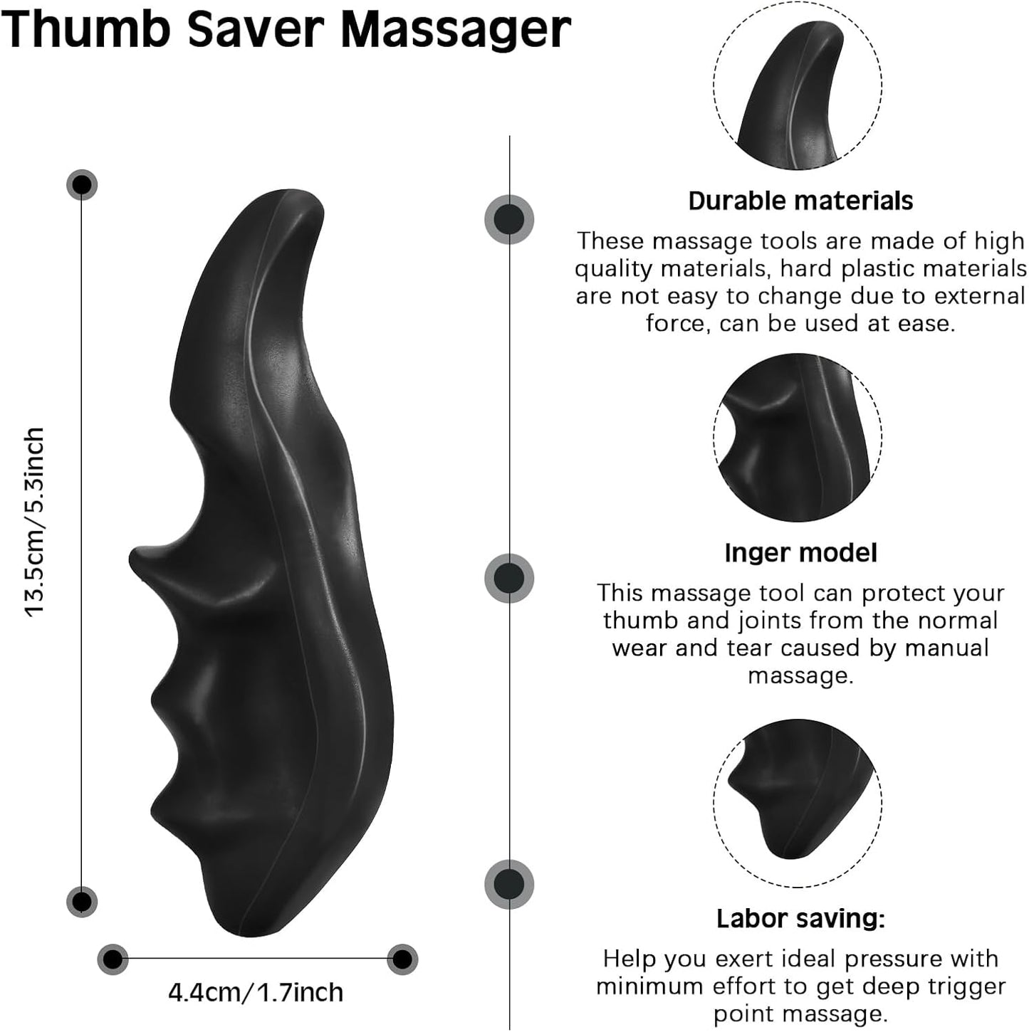 Nuanchu 2 Pcs Green Thumb Saver Massage Tool Deep Tissue Massager for Pressure Reflexology Professional Neck Shoulder Back Foot Stress Relief