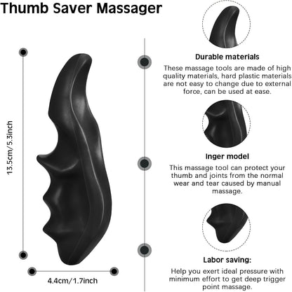 Nuanchu 2 Pcs Green Thumb Saver Massage Tool Deep Tissue Massager for Pressure Reflexology Professional Neck Shoulder Back Foot Stress Relief