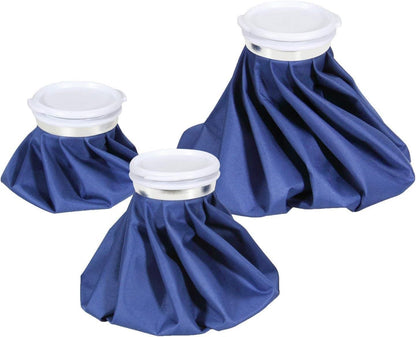 Ice Bags for Injuries Reusable: Ohuhu 3 Packs Ice Cold Packs with 2 Wrap Ice Bag Hot Water Hot & Cold Therapy Pain Relief for Knee Leg Injury No-Leak Waterproof Ice Bags 3 Sizes 6"/9"/11", Light Blue