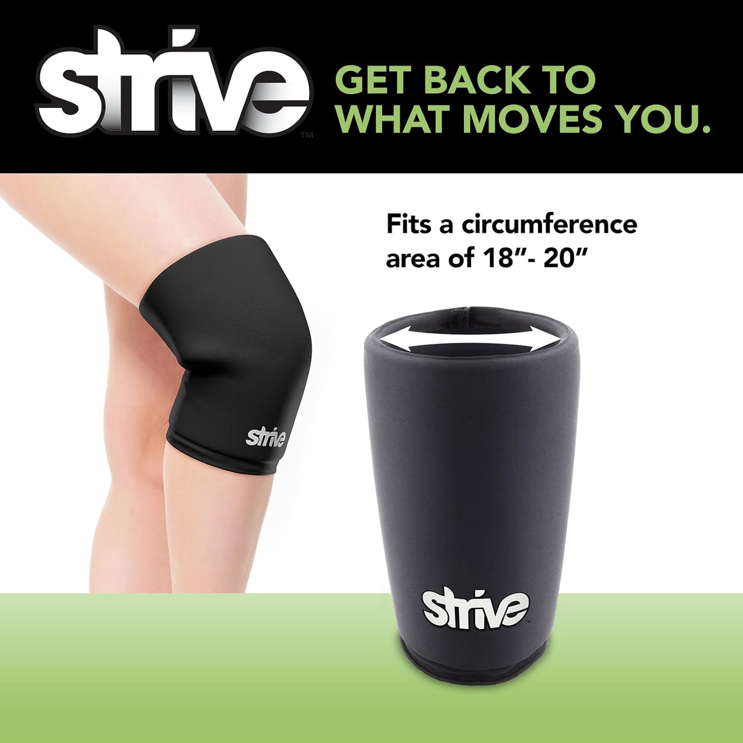 Strive Wrist/Ankle Sleeve, Hot & Cold Therapy, Gel Compression, 2-Pack | Hot & Cold Therapy, Pain Relief, Gel Compression, 360° Coverage for Arthritis, Tendinitis, Injuries, Swelling, Bruises (2-Pk)
