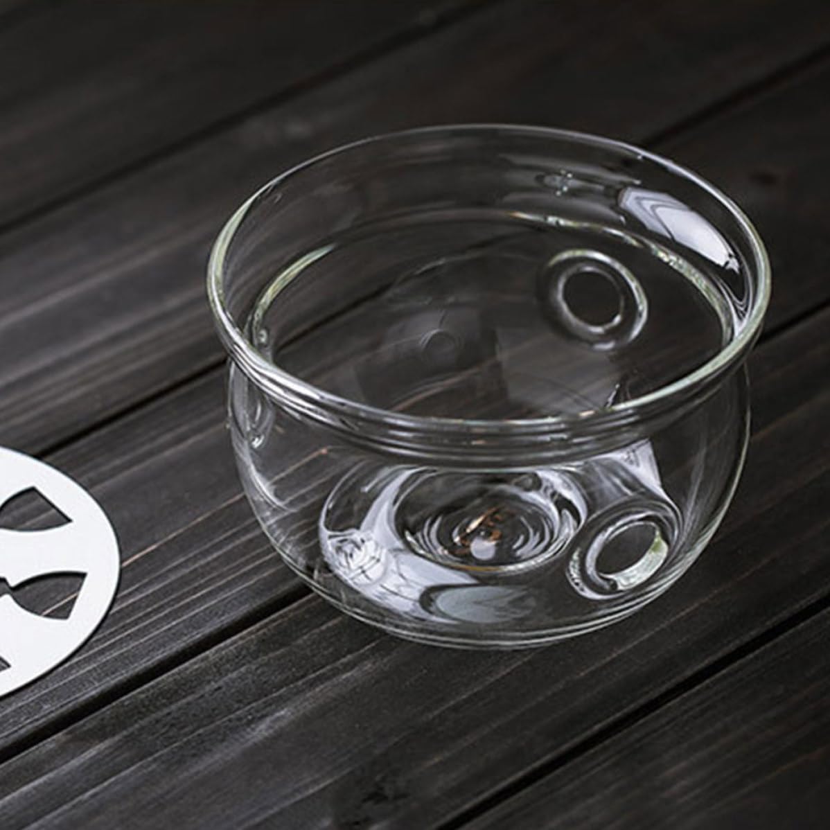 FOMIYES Stylish Glass Tea Pot Warmer Base Insulated Heat Preservation Glass Heating Base for Tea Pot and Office Use with Creative Design