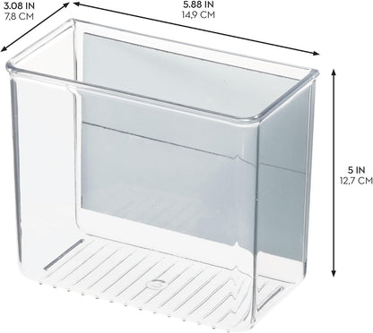 iDesign Magnetic Small Clear Plastic Organizer Bins | Laundry Room Storage