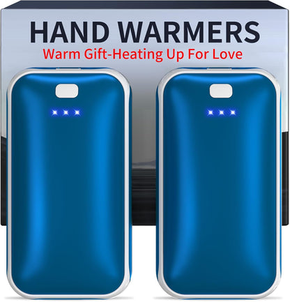 Lerat Hand Warmers Rechargeable 2 Pack, Portable Electric Hand Warmer Max 131℉, Reusable Slim Pocket Heater Handwarmers, Gifts for Men, Women, Outdoor, Golf, Camping, Hunting Essentials
