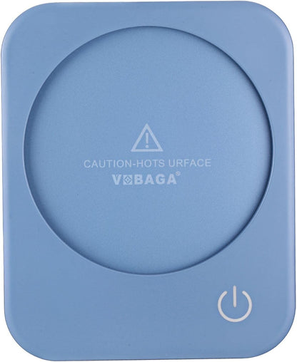 VOBAGA Coffee Mug Warmer, 4 Hours Auto Shut Off Cup Warmer for Office Home Desk with 3 Temperature Settings, Electric Beverage Warmer for Cocoa,Tea, Milk, Soup, for Coffee Gifts, Sky Blue (No Cup)