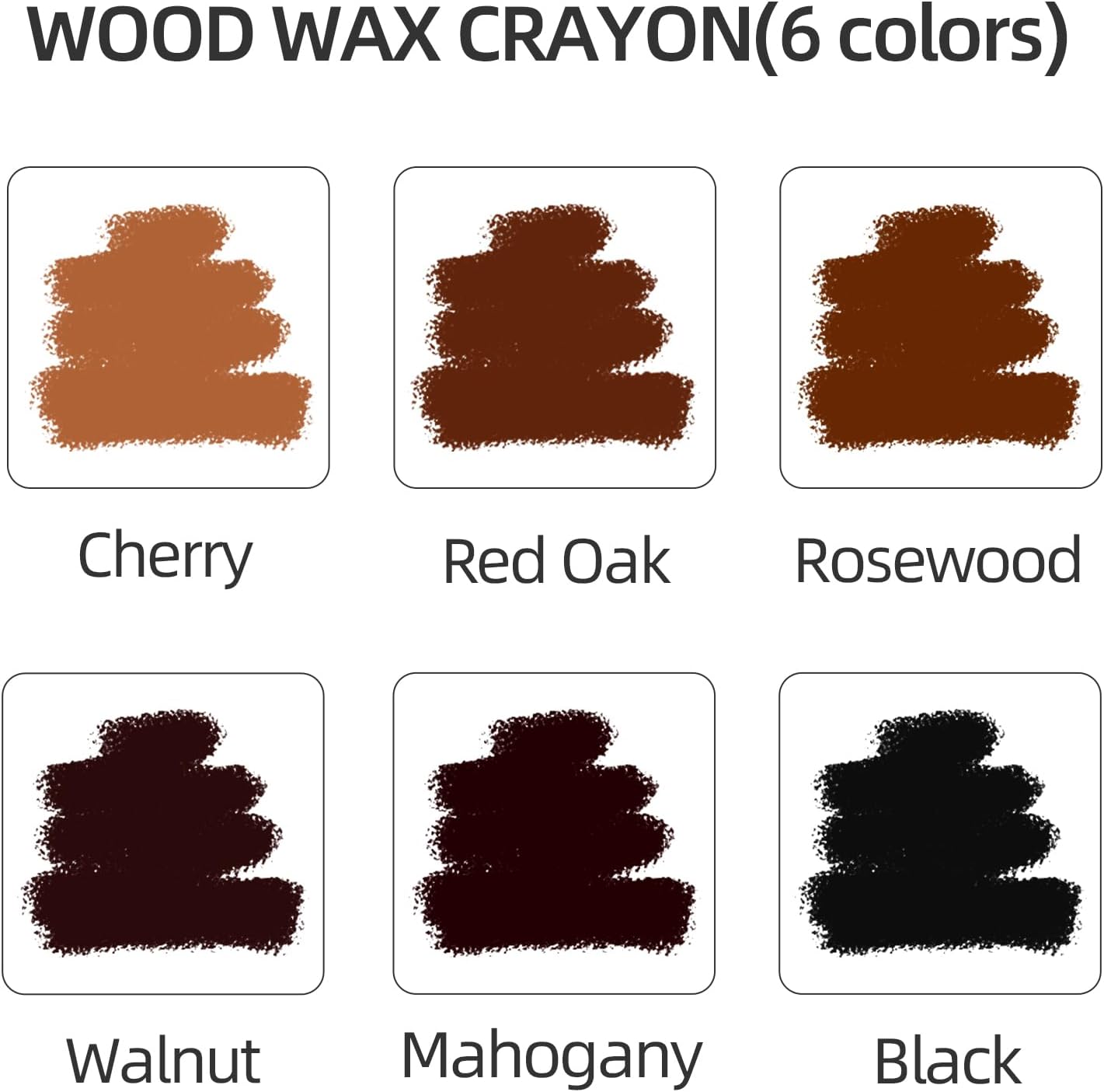 Boncart Wood Filler Sticks,12 Colors Wood Wax Crayons | For Repairing Scratches, Scuffs, Cracks, and Nail Holes on Wood Furniture, Floors, Cabinets, Tables, and Doors