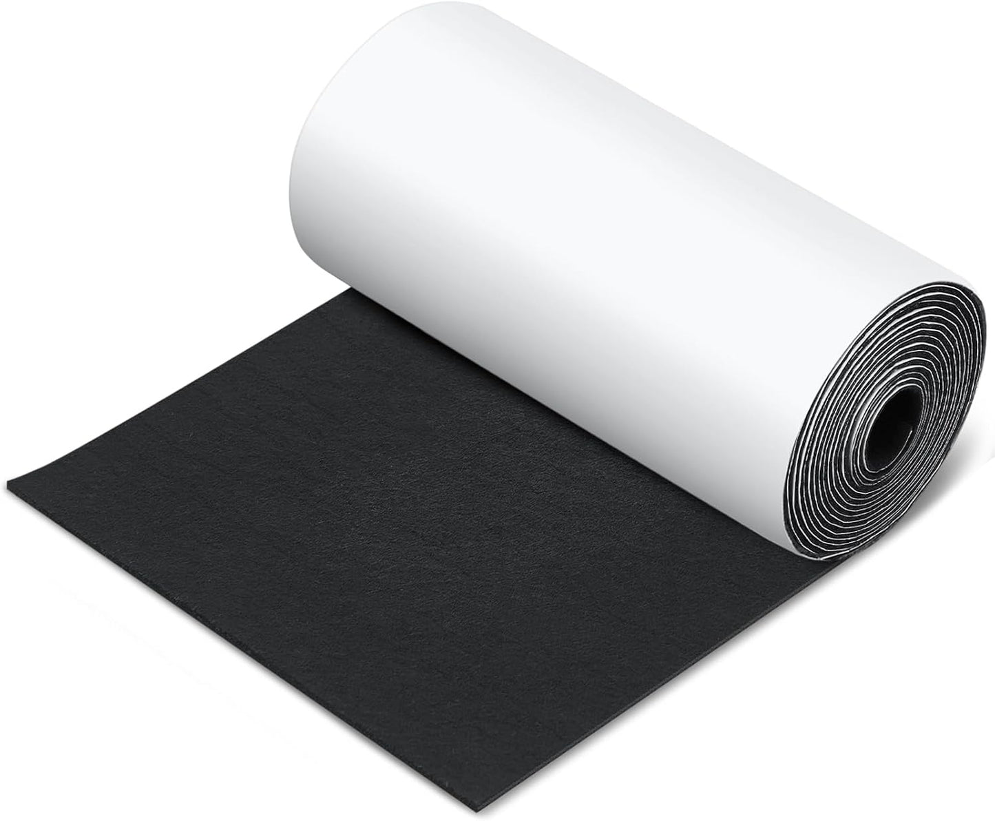Fullhawl Large Felt Furniture Pads 8 x 60 Inch Non Slip Self Adhesive Heavy Duty Cuttable Strip Roll Felt Sheet Tape for Protecting Hardwood Floors Chair Wall, White