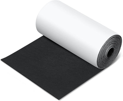 Fullhawl Large Felt Furniture Pads 8 x 60 Inch Non Slip Self Adhesive Heavy Duty Cuttable Strip Roll Felt Sheet Tape for Protecting Hardwood Floors Chair Wall, White