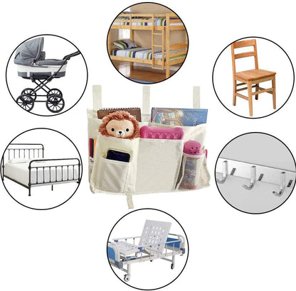 Sugaroom Bedside Storage Caddy, Bunk Bed Organizer Bed Storage Pocket Bedside Organizer Hanging Bed Storage Caddy for College Dorm Room, Hospital Bed Rails, Baby Bed, Camp