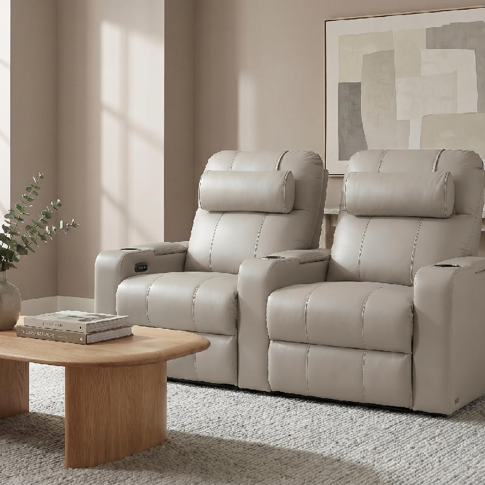 Octane Seating Pillow for Recliner Chairs | Diamond Stitching | Brown Italian Leather